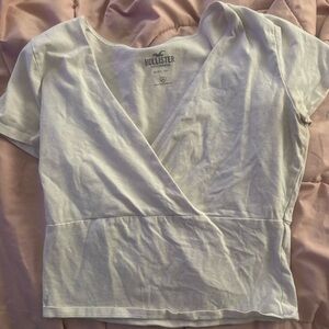 Hollister Cream Baby Tee in white